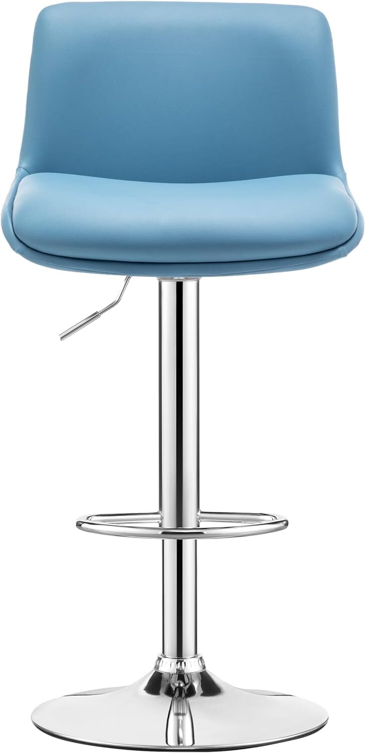 MINCETA Bar Stools,Modern Upholstered Swivel Stool,Adjustable Height 24" to 34".