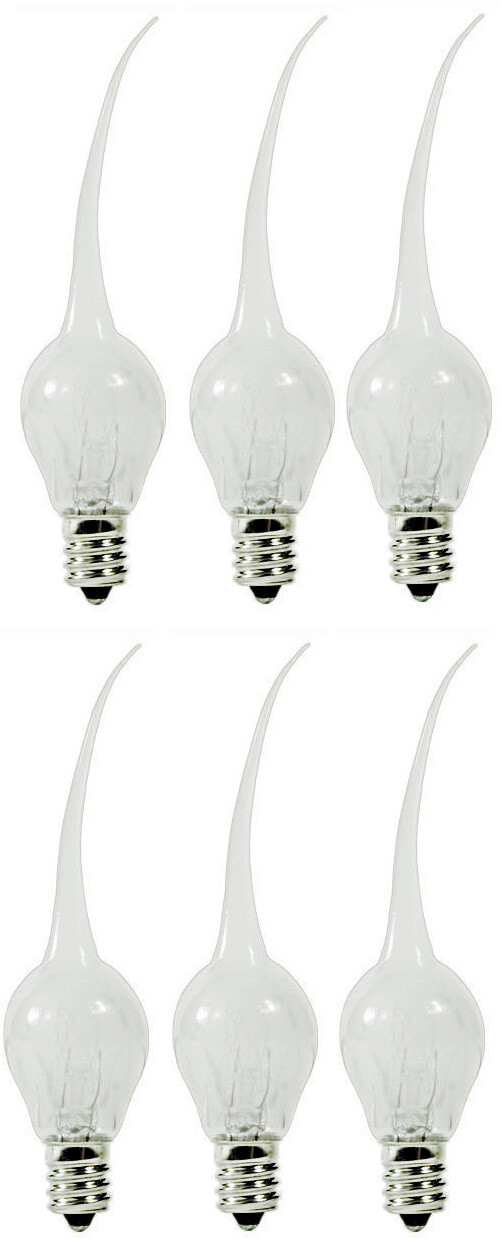 Silicone Dipped Country Style, 6 Watt, S6 Shape Electric Candle Lamp | 6 Pack