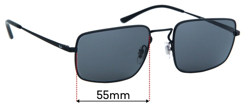 SFx Replacement Sunglass Lenses Fits Ray Ban Rb3669 - 55mm Wide