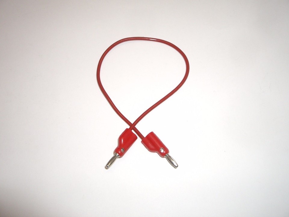 CAROL B-12-2 12" RED STACKABLE BANANA PLUG TEST LEAD WIRE PATCH CORD CABLE