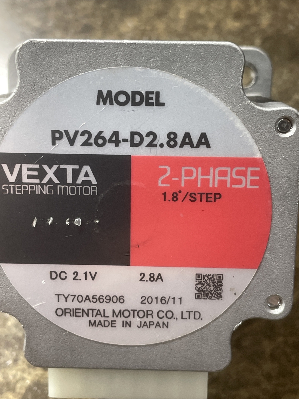 Vexta Stepping Motor - Model PV264-D2.8AA - USED