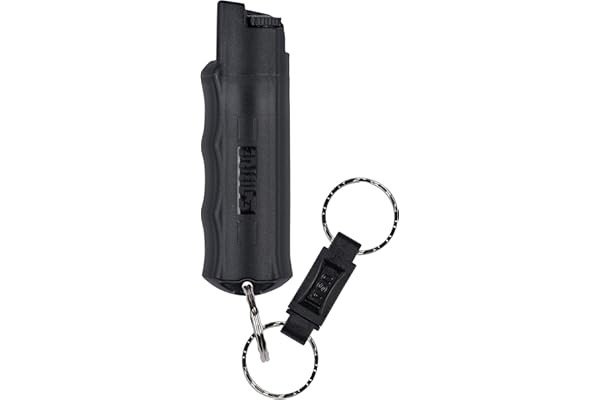 SABRE Pepper Spray - Quick Release Keychain for Easy Carry & Fast Access, Max Po
