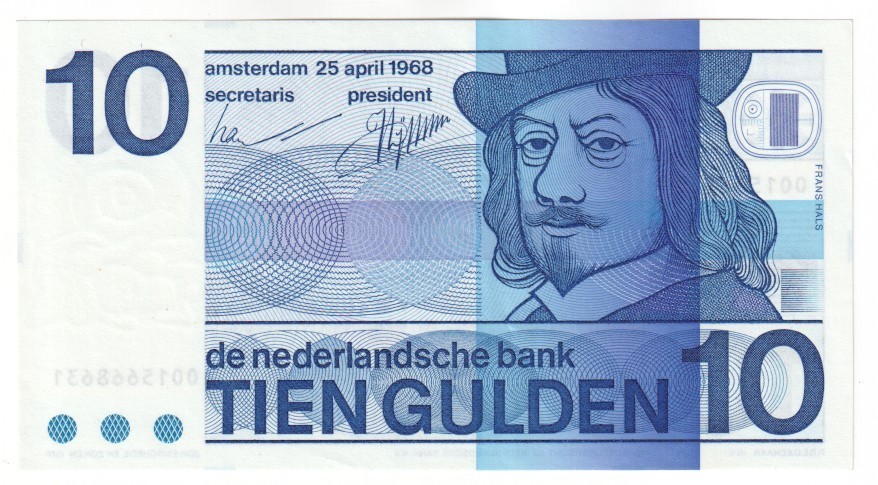 Netherlands 10 Gulden Banknote (1968) P.91b - UNC
