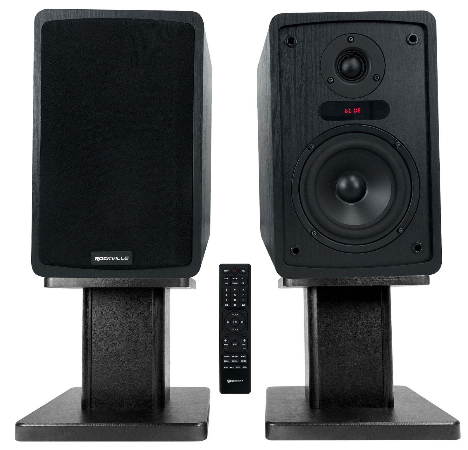 Rockville ELITE-5B 5.25" Black Computer Speakers w/Bluetooth + Desktop Stands