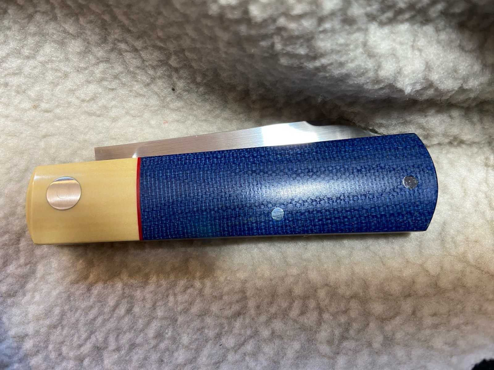 WF STEENKAMP -BLUE MICARTA -Barlow- SLIP JOINT KNIFE