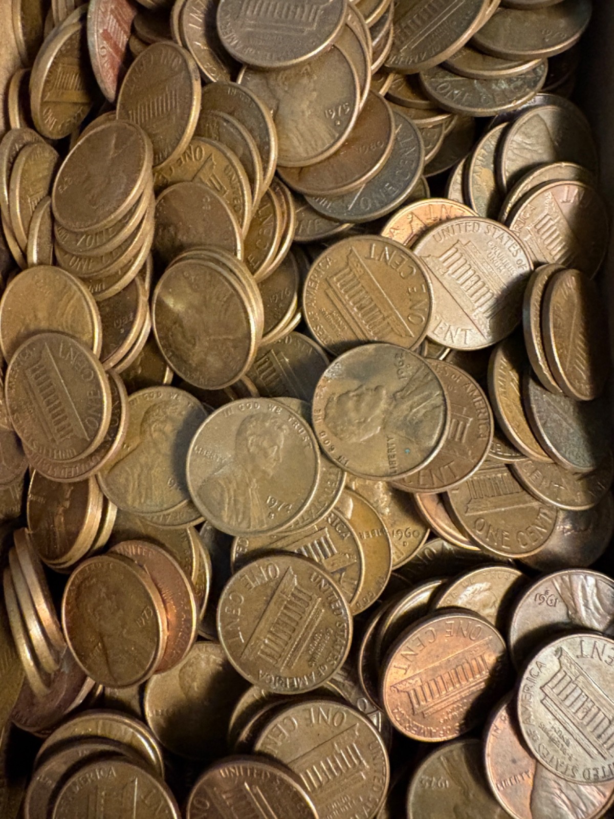 Bulk Lot 100 lb Lincoln Cents Pennies 95% copper 1959-1982