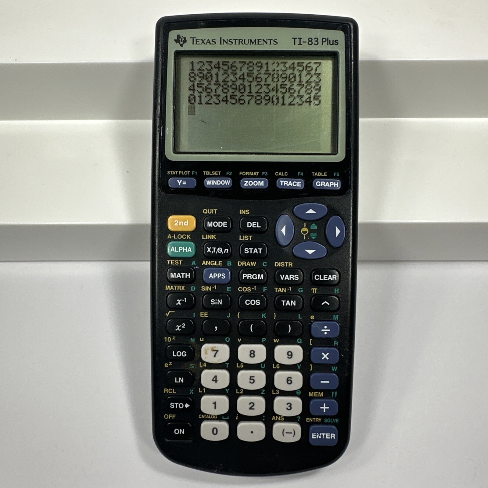 Texas Instruments TI-83 Plus Calculator No Cover Serial Port Dead Line Screen