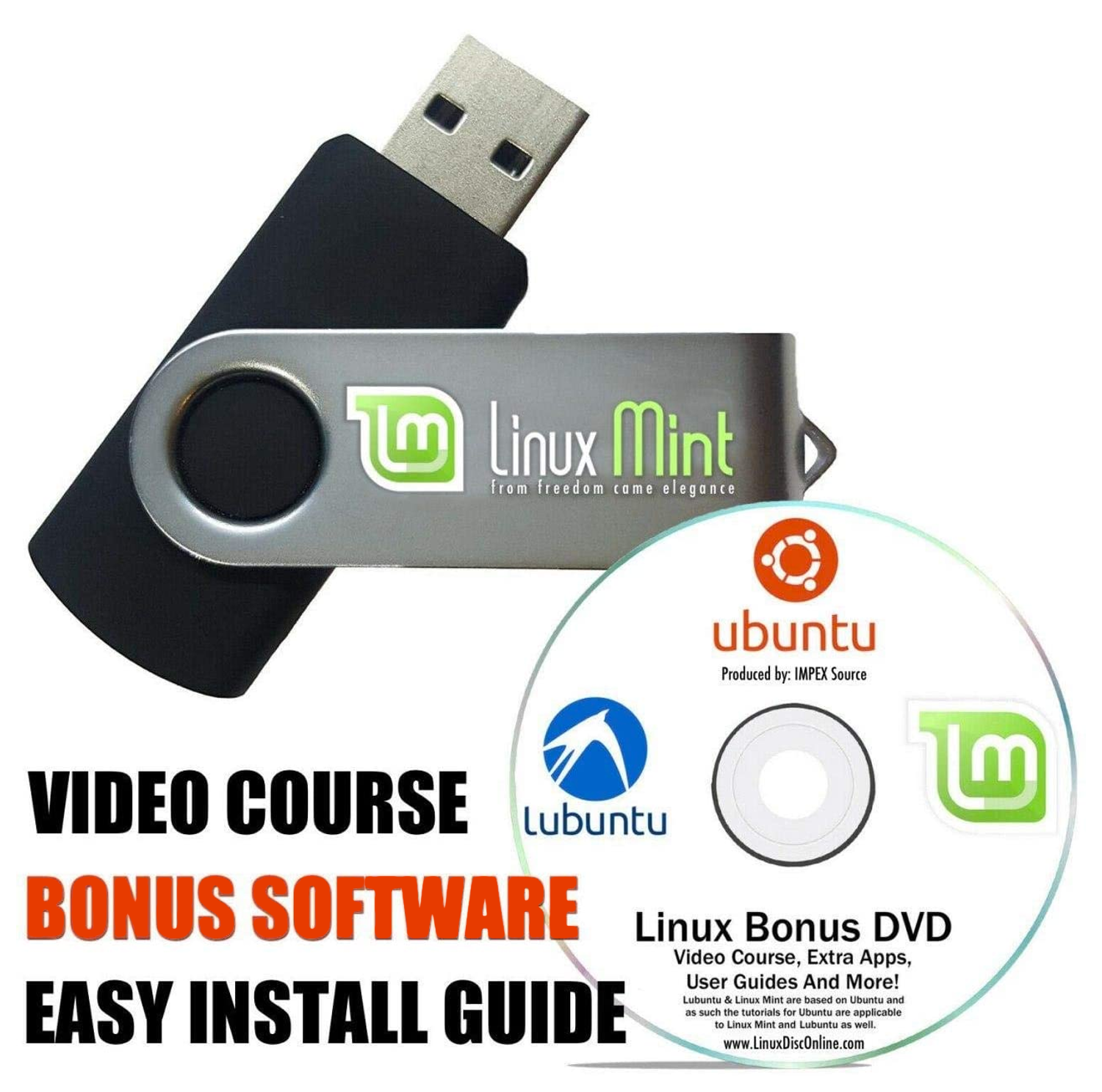 Linux Mint 20 Live Install Desktop 16 GB USB For Windows PC MAC With BONUS DVD