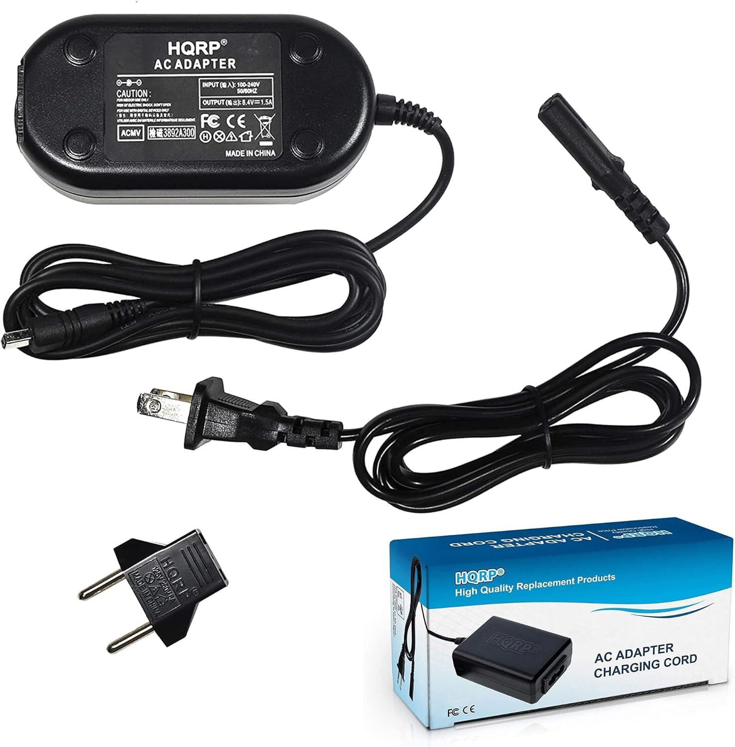 HQRP AC Adapter Charger for Samsung SC-DX103 SC-DX200 SC-DX205 SC-MX20 SMX-F34
