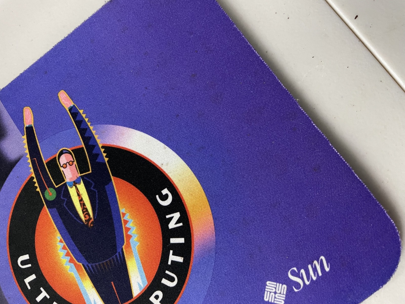 Vintage Sun Microsystems Ultracomputing Rocket Man Mouse Pad 9”x8”