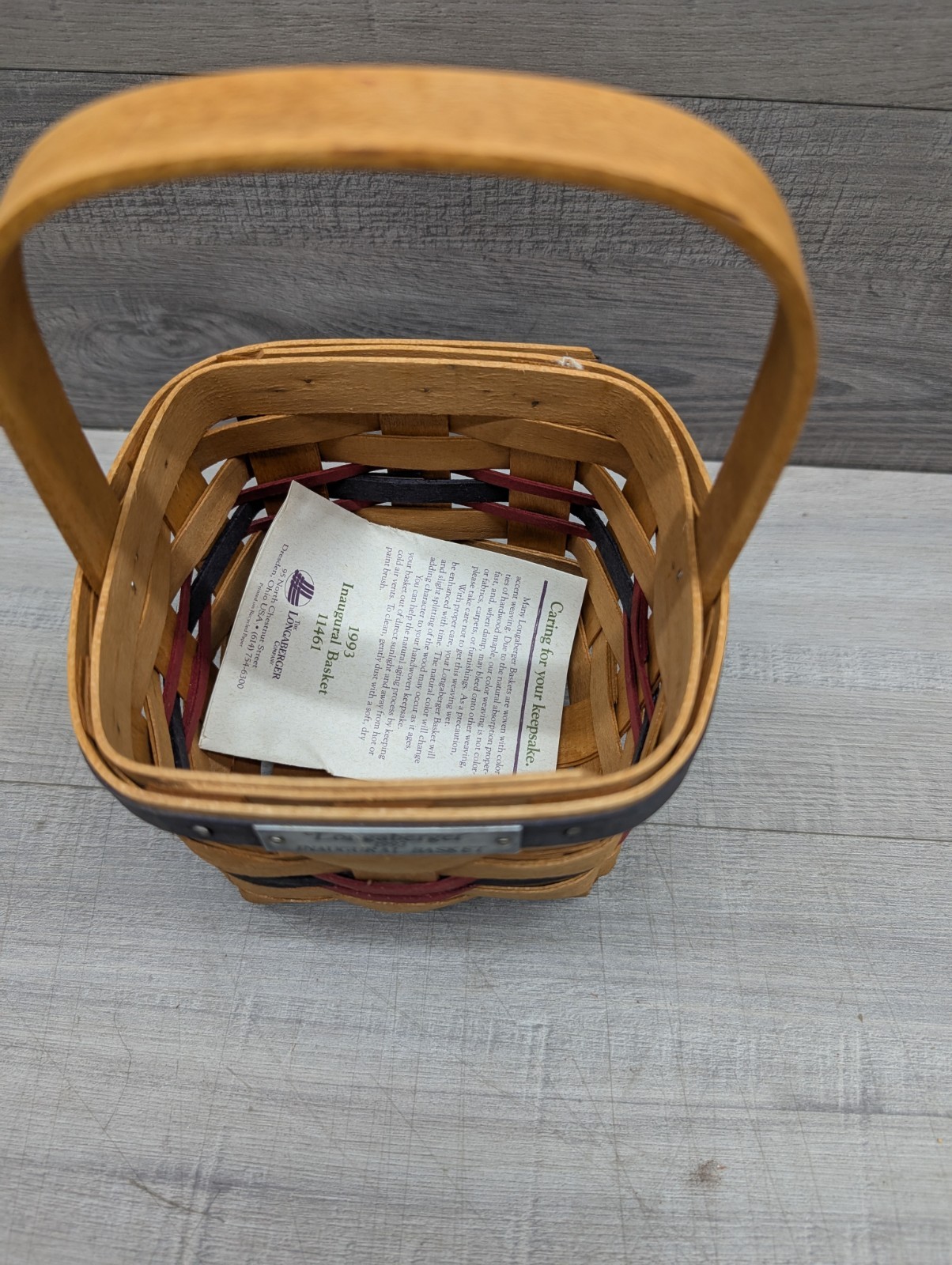 Longaberger 1993 Inaugural Basket