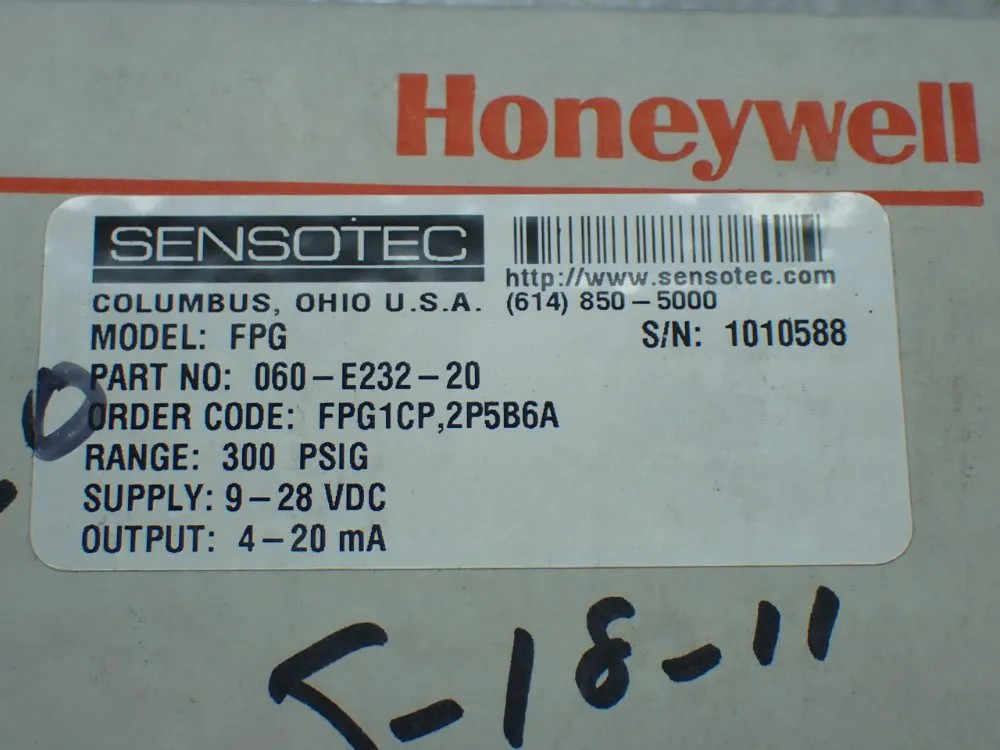 HONEYWELL DIFFERENTIAL PRESSURE TRANSDUCER 060-E232-20