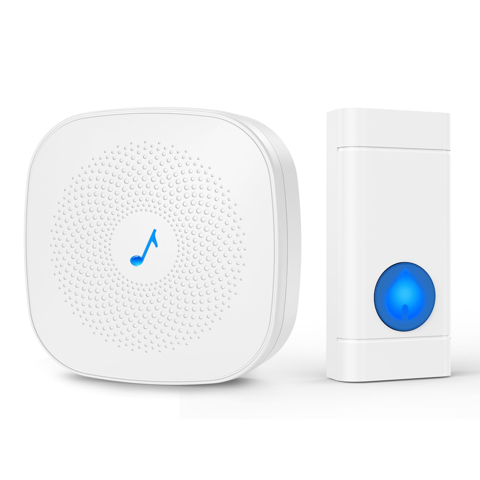 Wireless Doorbell Kit, 1300ft Range Doorbell Chime with 58 Melodies & 5 Volum...