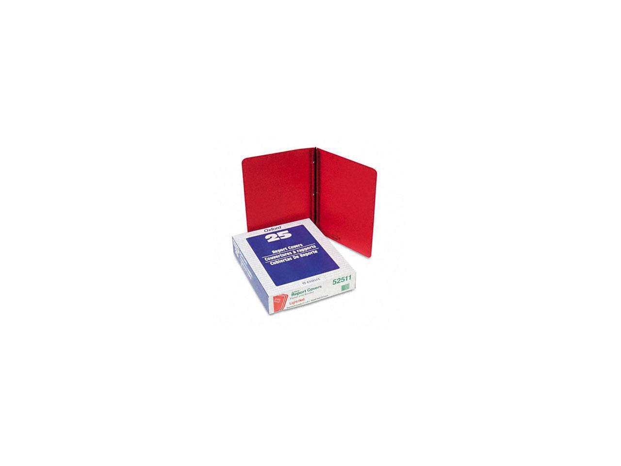 Oxford 52511 Paper Report Cover, Tang Clip, Letter, 1/2" Capacity, Red, 25/Box