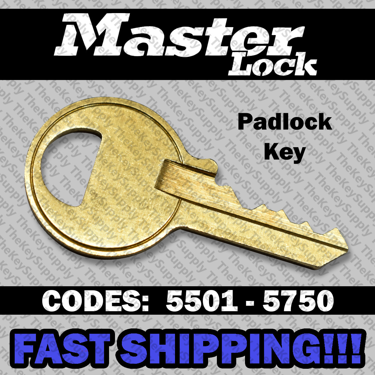 Master Lock Padlock Replacement Key Cut to Your Code 5501 - 5750