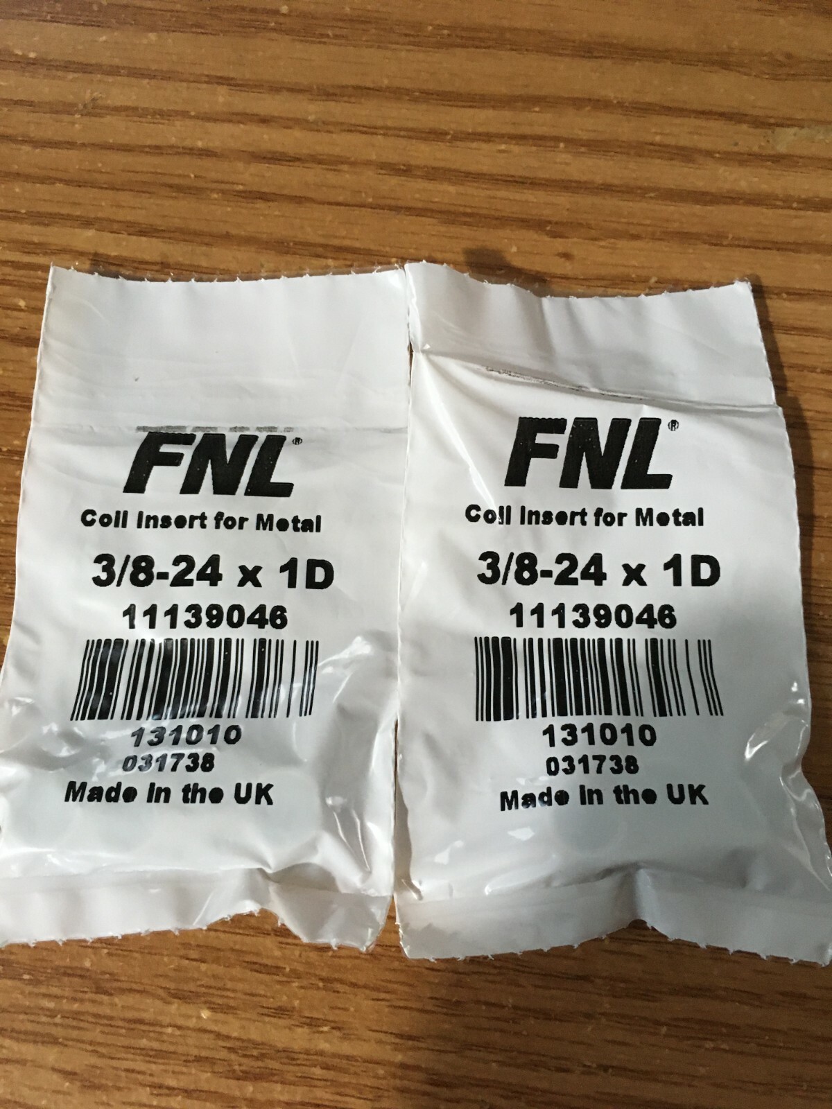 (6) 3/8-24 x 1D UNF 18-8 S/S Free Running Wire Insert