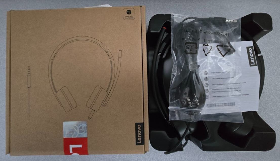Lenovo Essential Stereo Analog Headset Model: CH-6165-1 Black #4XD0K25030