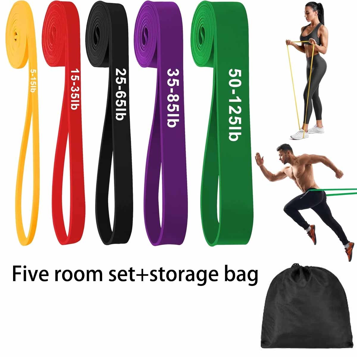 Heavy Duty Exercise Bands Latex Resistance Fitness Yoga Powerlifting Assist Band