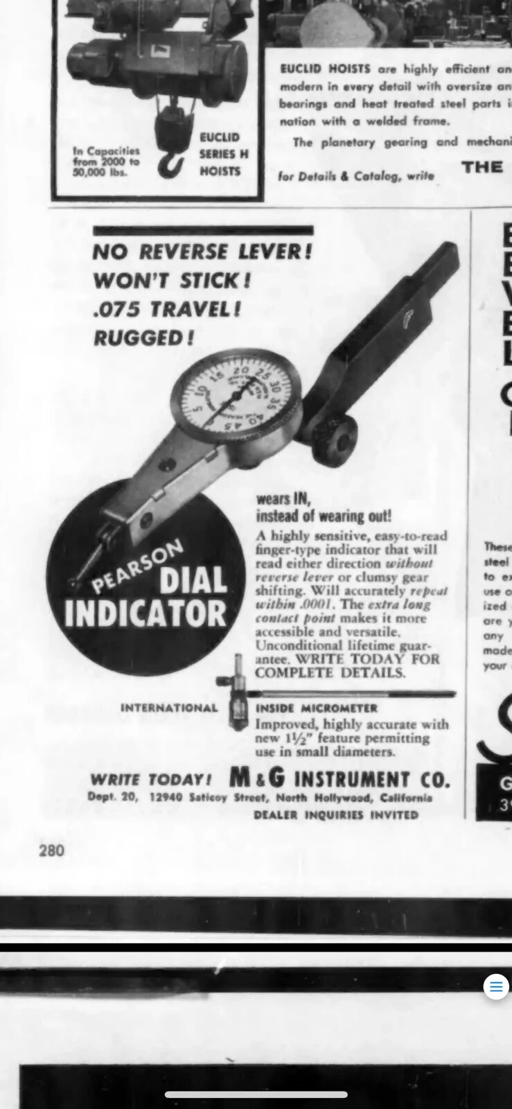 Dial Test Indicator PEARSON MACHINIST