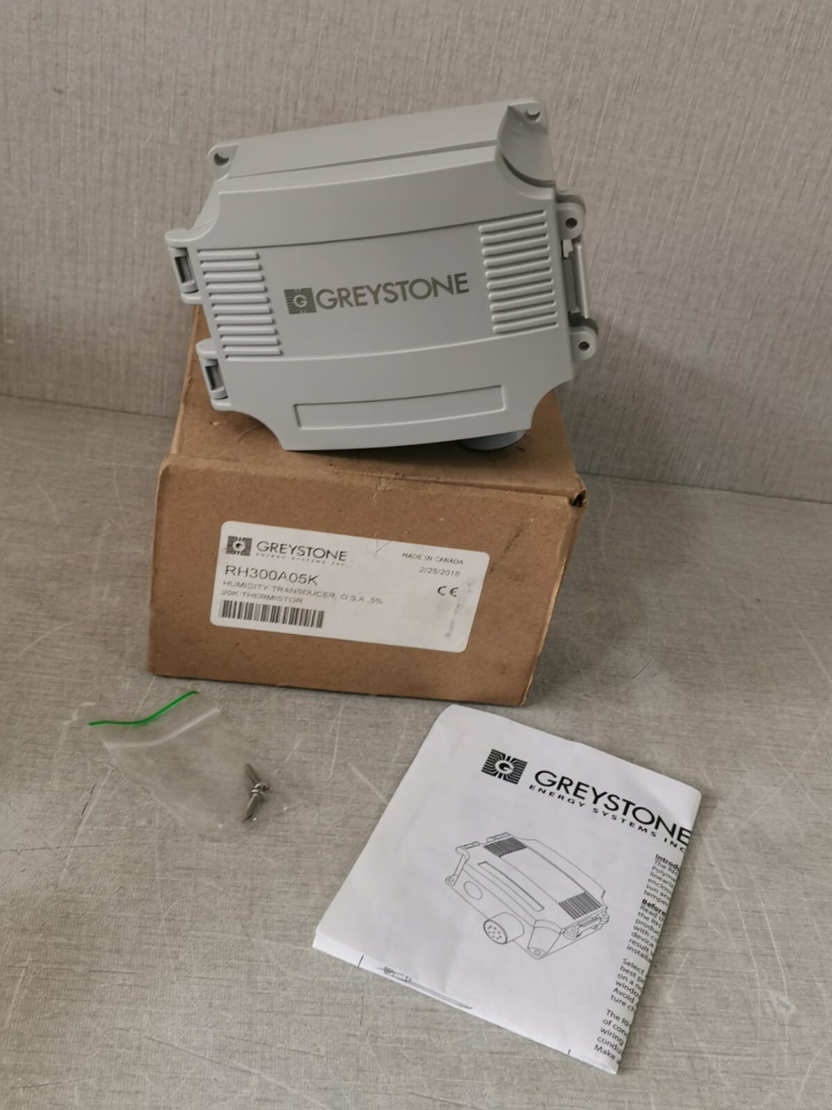 RH300A Greystone RH300A05K Humidity Transducer O.S.A 5% 20K Thermistor