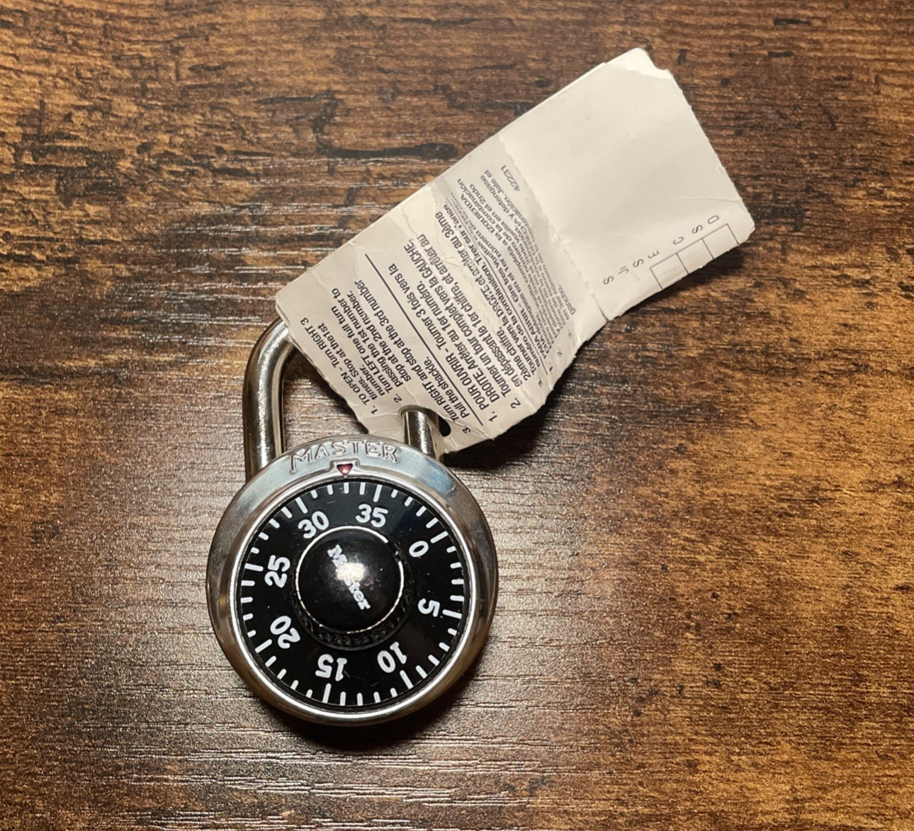 Master Lock No. 1525 3-digit combination padlock with dial school locker NO KEY