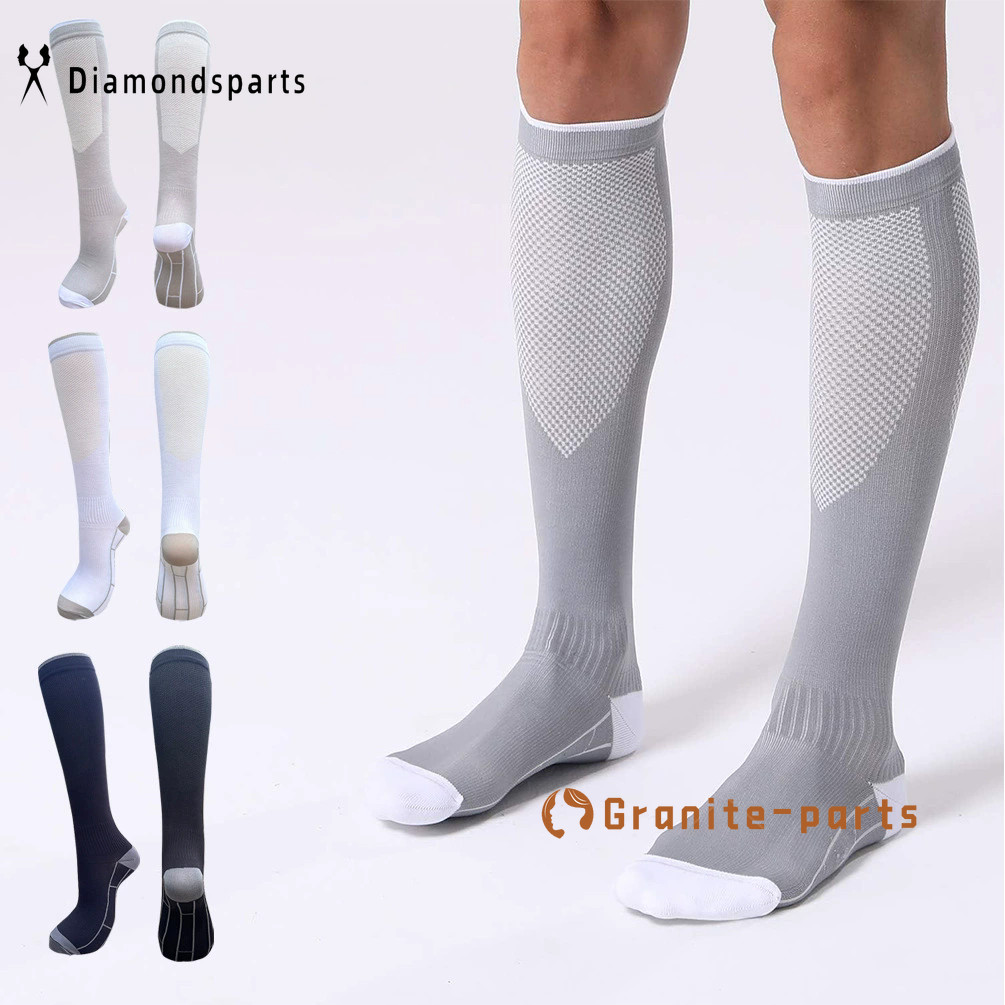 3 Pack Men Compression Knee High Stockings Medical Sport Athletic Football Socks