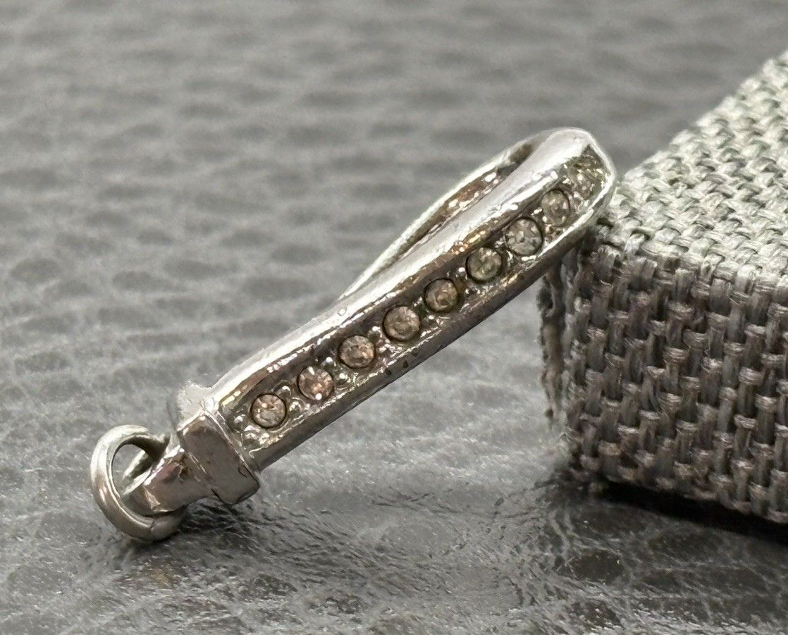 SWAROVSKI BRAND Swan Mark CRYSTAL Silver Tone Hook Finding FOR NECKLACE BRACELET