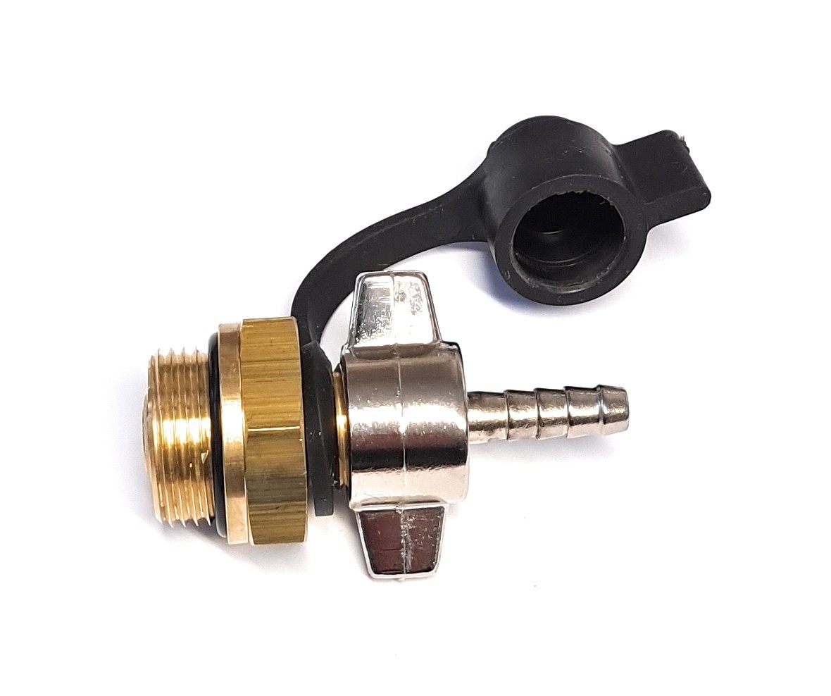 HGV M22 Air Tank Test Point Connector with 1/4 & 5/16 Hosetail Fittings Valve