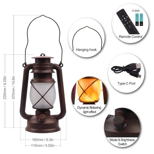 Rechargeable LED Camping Lanterns - Battery Powered, Remote Control, 4 Modes, 2
