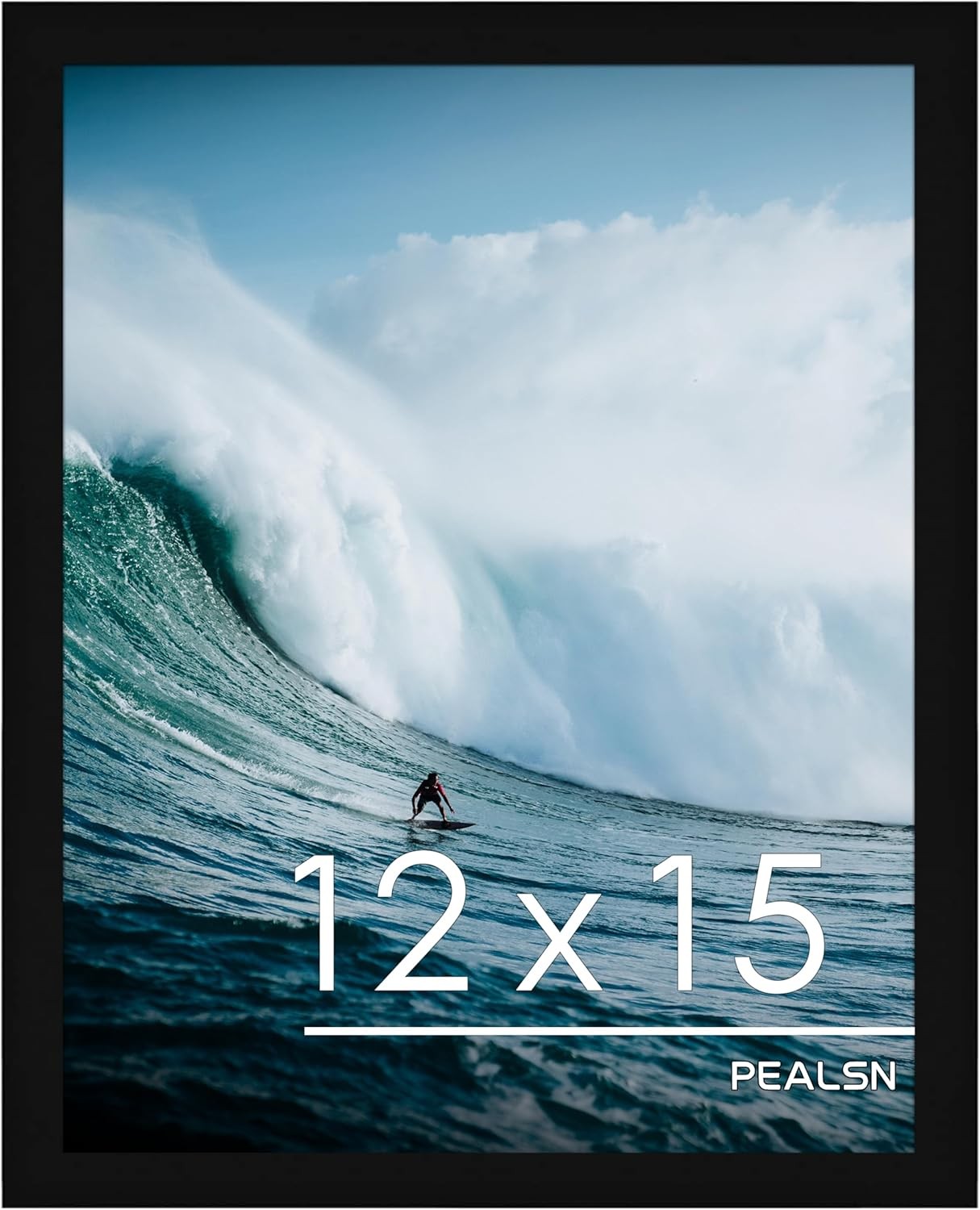 PEALSN 12x15 Picture Frame Black, Photo for Wall Mounting 12x15, Black