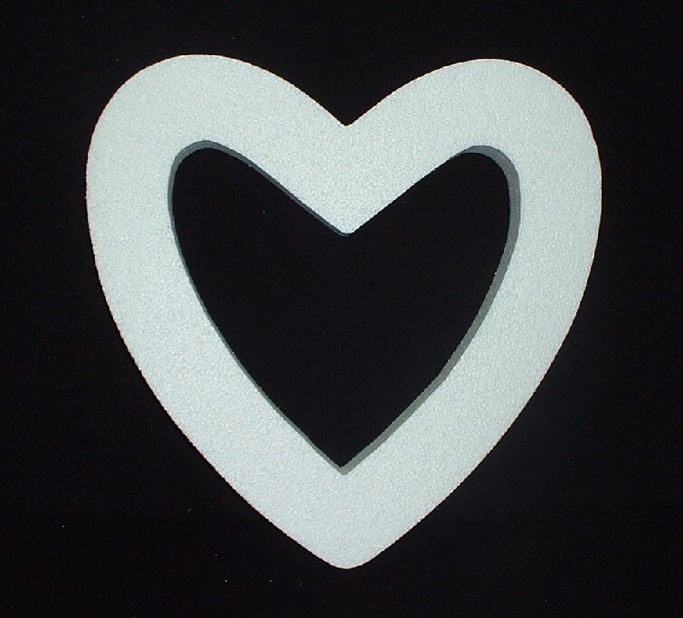 EPS styro-foam OPEN HEART sz 16" or 18" x2" Craft Wedding Floral Valentine Party