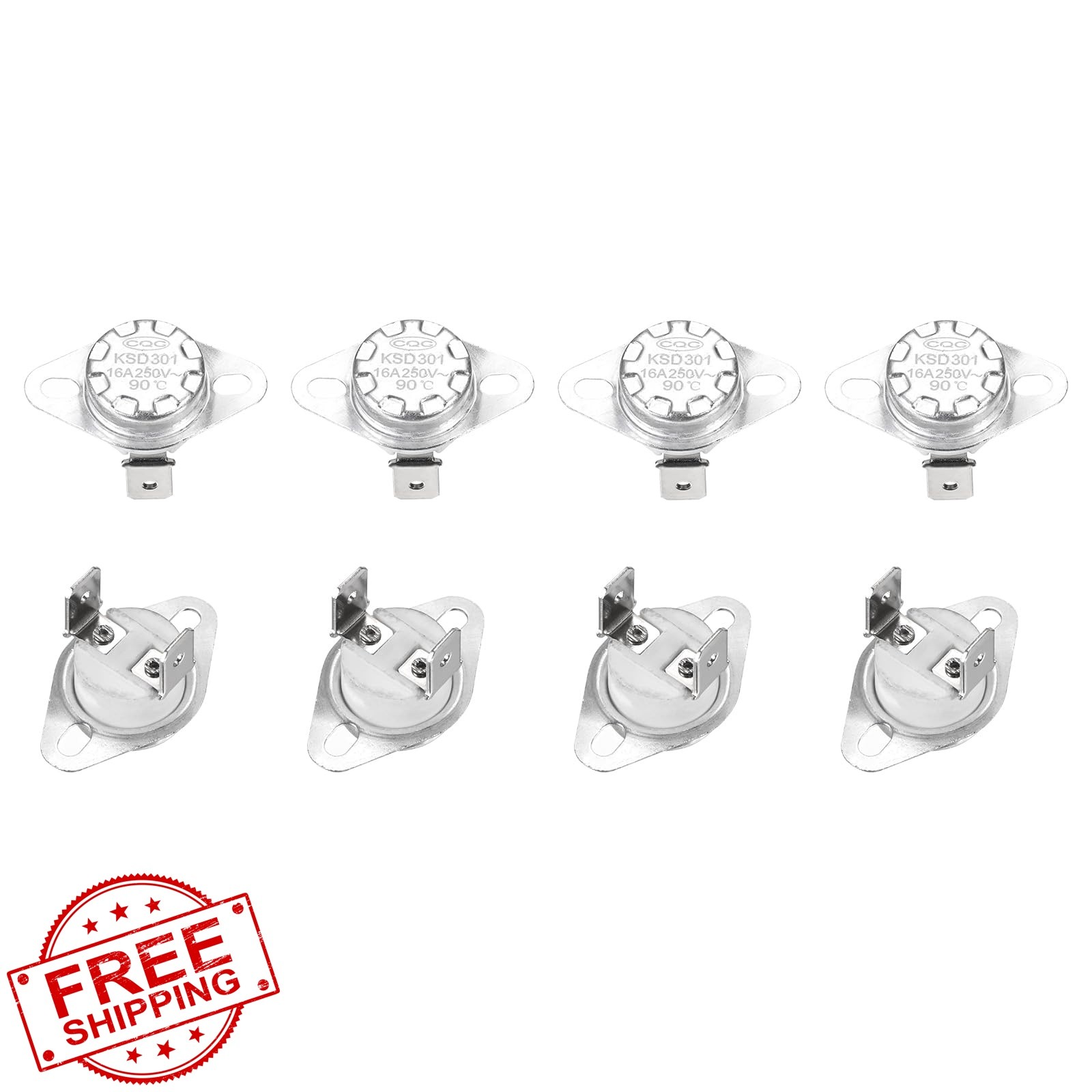 uxcell 8pc 90°C KSD301 Thermostat