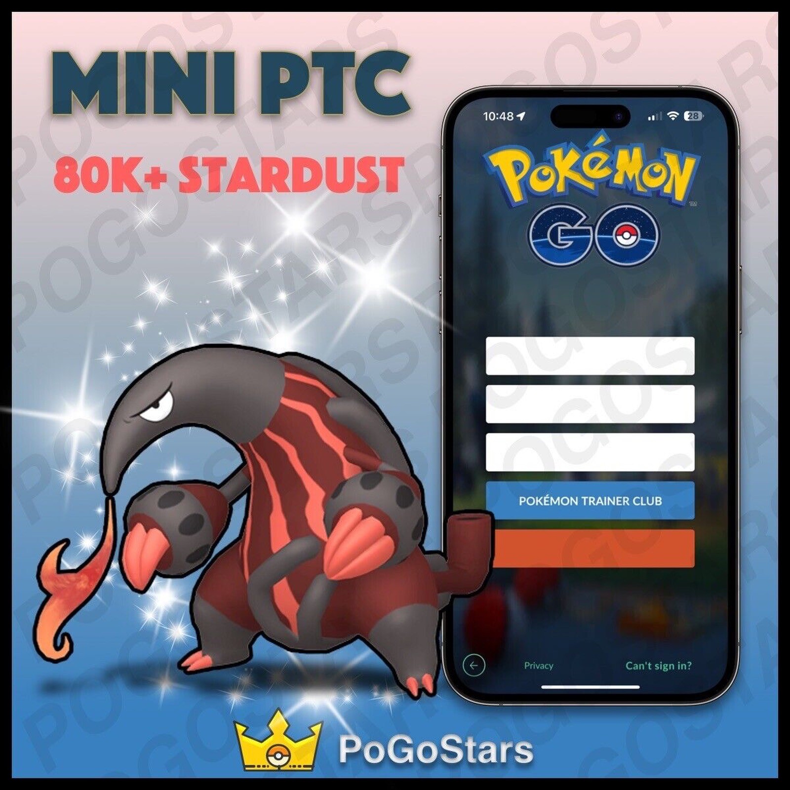 Pokémon PTC Go - Shiny Heatmor - 80K Stardust✨Read Description✨