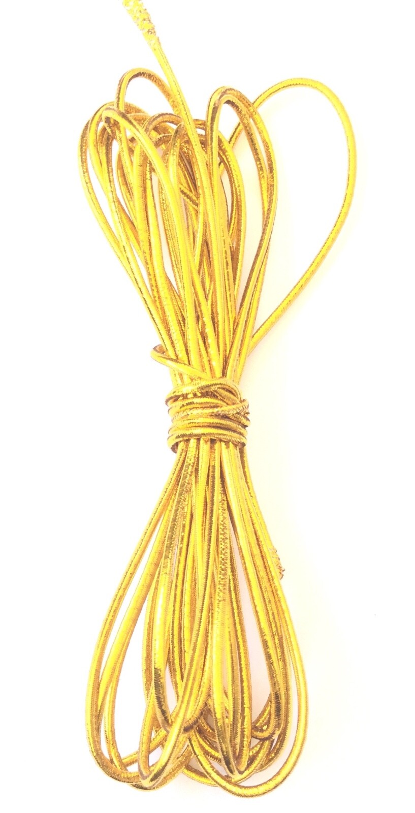2mm Beading Gold Round Elastic Stretchy Cord 5 Yards