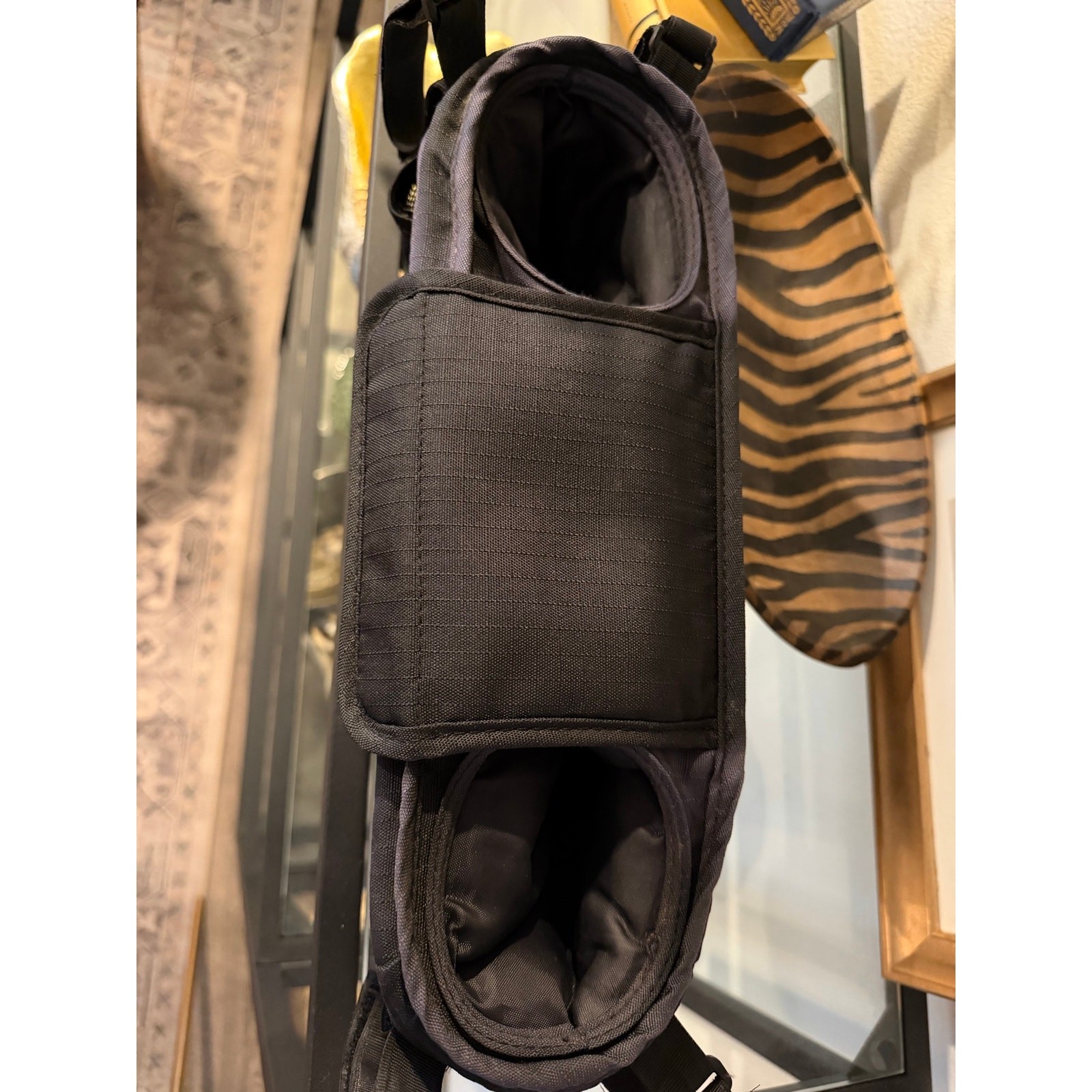 BOB Stroller Handlebar Console Parent Organizer 2 Cup Holders Black Storage