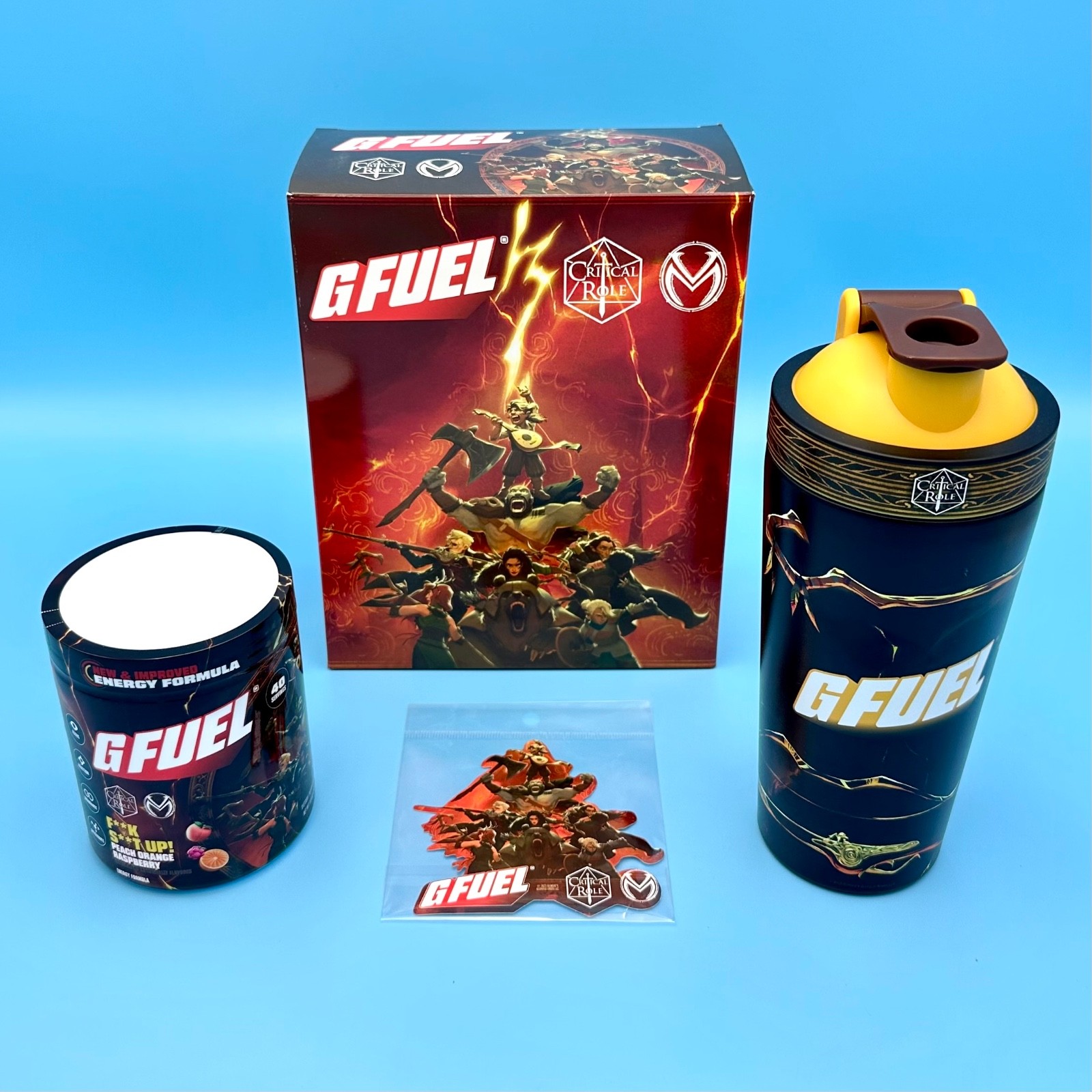G Fuel Critical Role Vox Machina F*** S*** UP! Collector's Box Tub + Shaker Cup