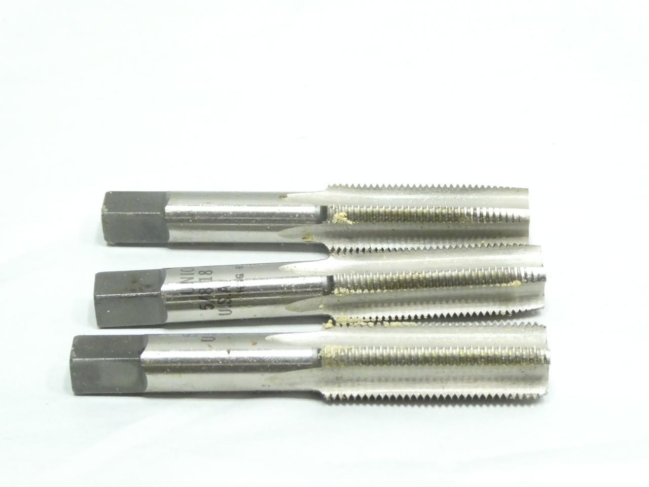 Set Of 3 Union Twist 10-11052 Hand Taps 5/8in