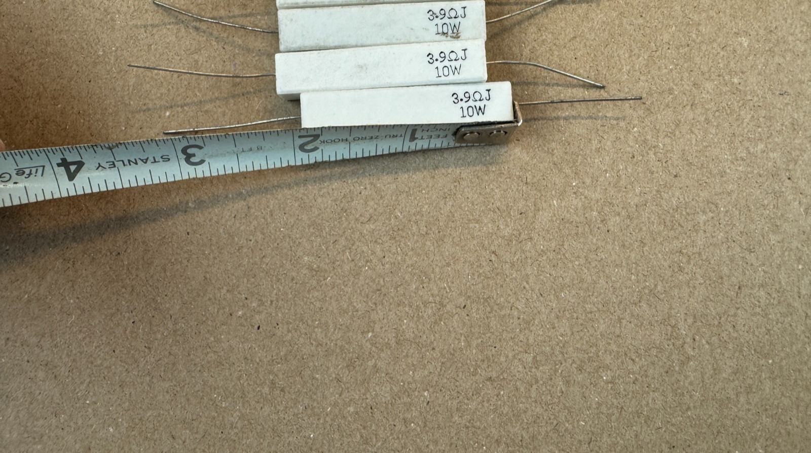 3 New 3.9 ohm 10W 10-Watt 5% Cement Resistors Yageo