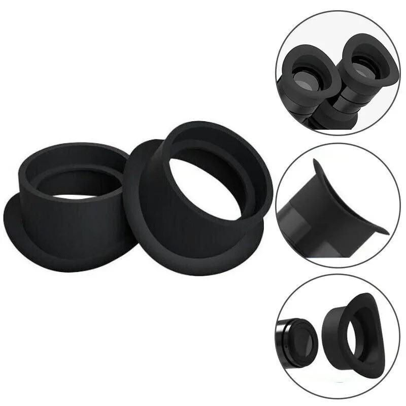 2PCS 35mm Stereo Microscope Eyepiece Eyecups Soft Rubber Microscope Eye Guards