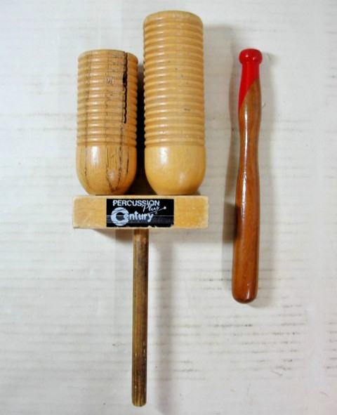 Percussion Plus Century Wooden Agogo Double Bell Percussion Instrument