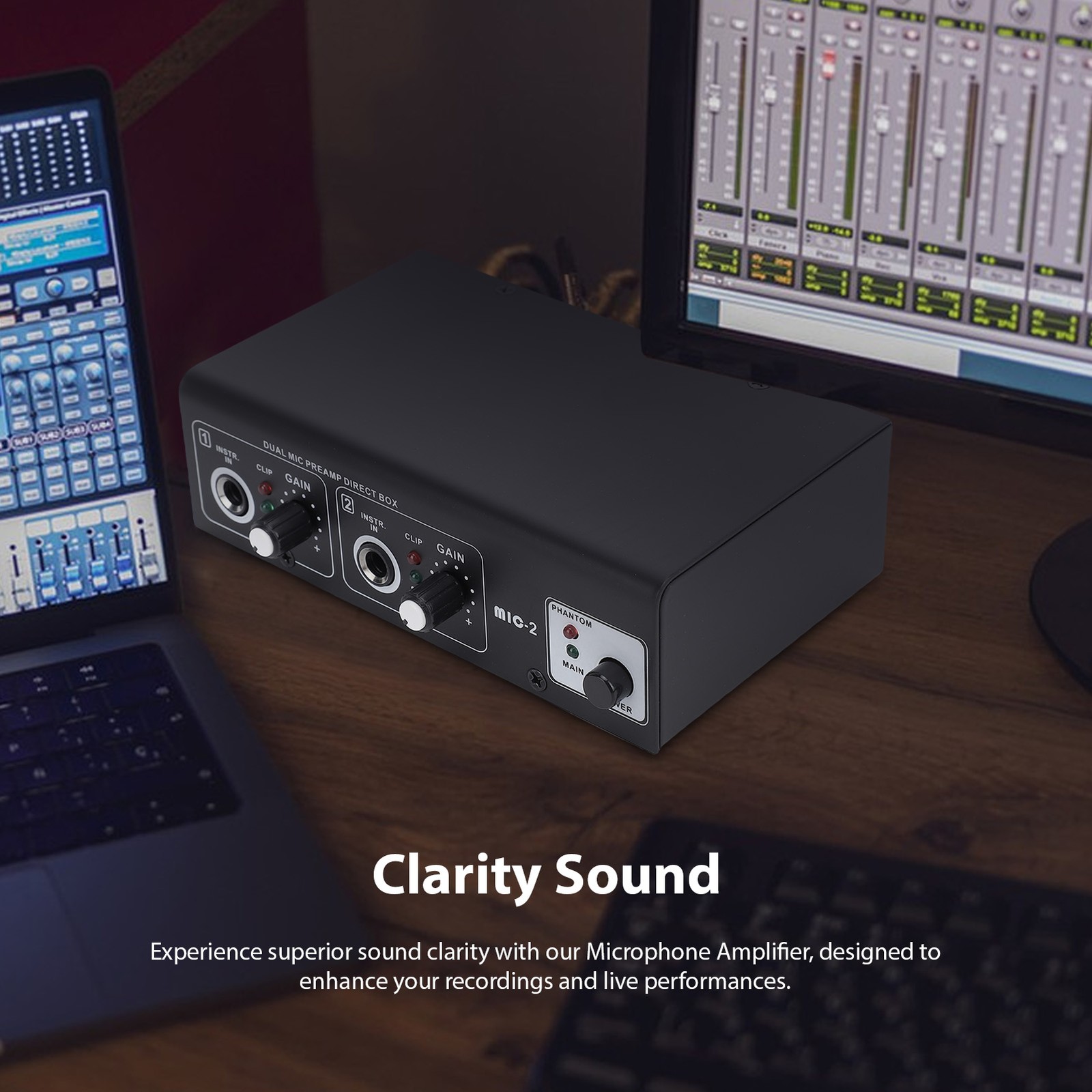 Dual Channel Mic Preamp For Superior Sound Clarity Recording Live Performan TXIX