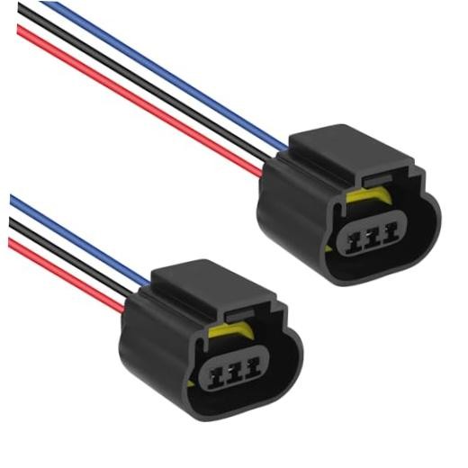 2PCS Female Headlight Connector for H13/9008 Bulb,Headlight Female Socket