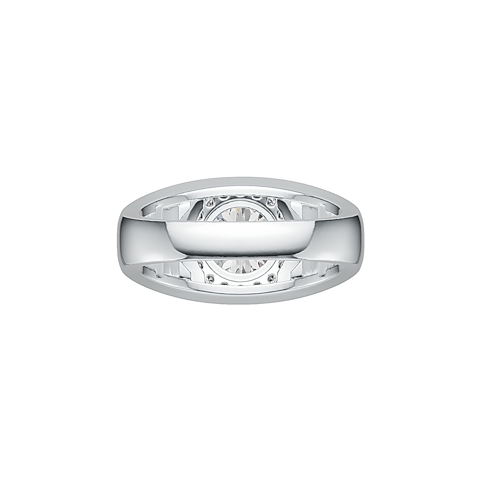 Sterling Silver Semi Mount Ring Setting Round RD 8X8mm Halo