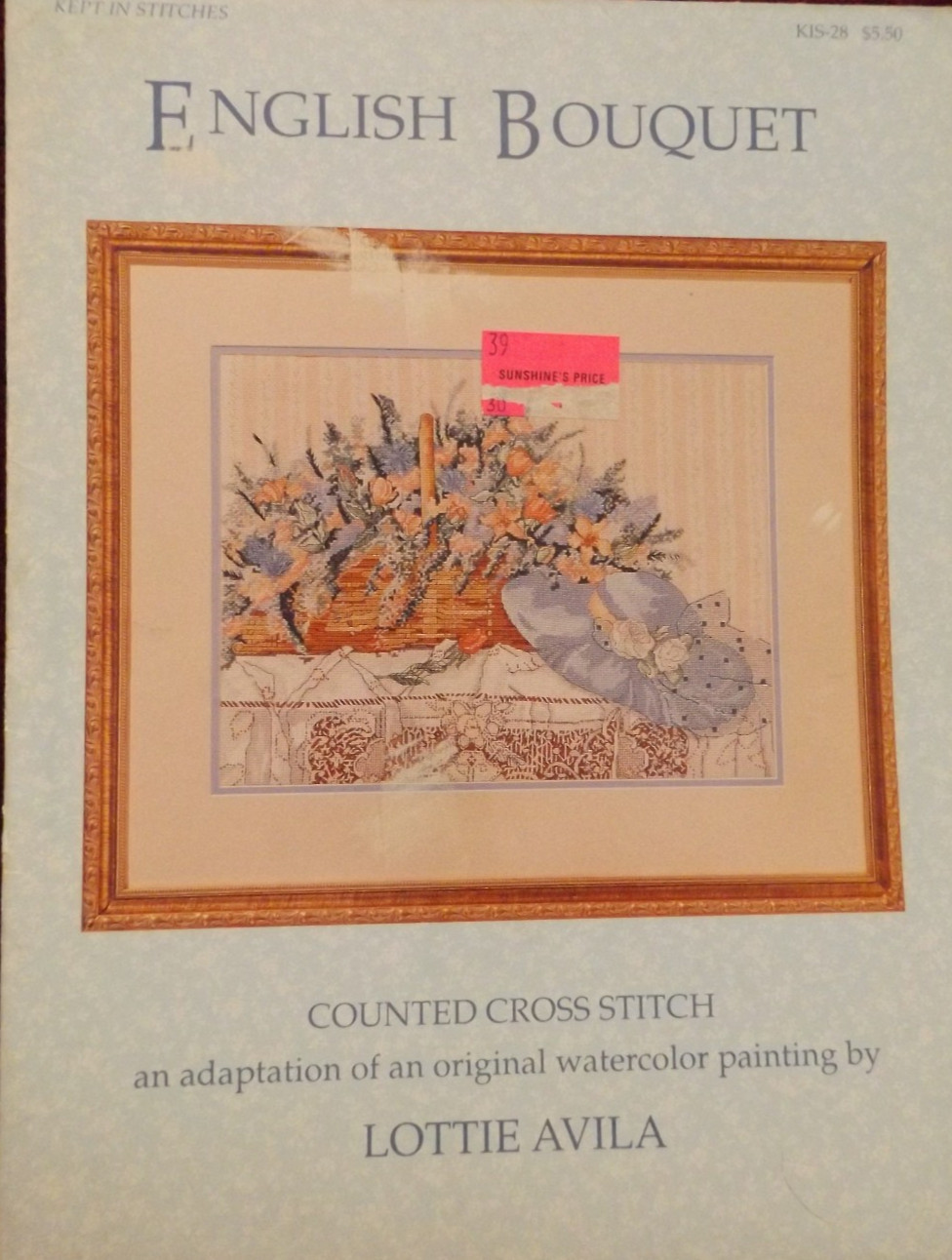 English Bouquet Counted Cross Stitch Leaflet from Lottie Avil
