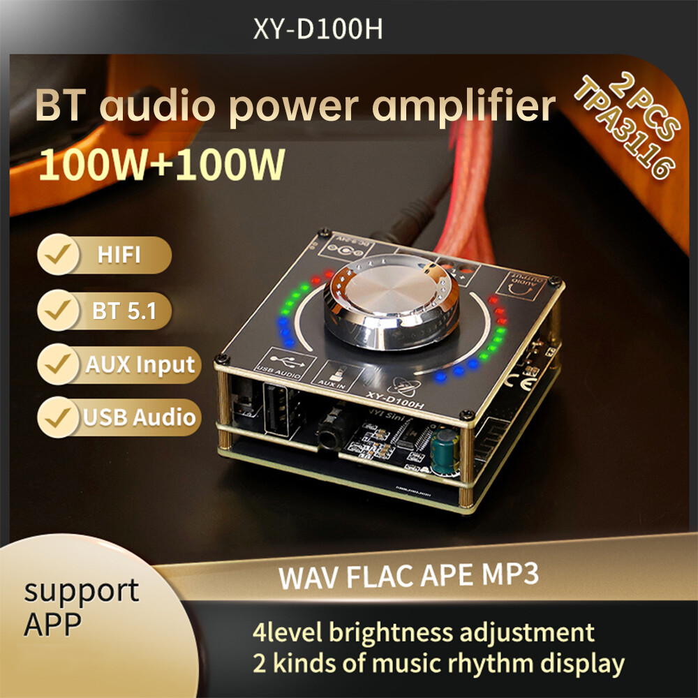 HIFI Stereo Bluetooth Amplifier Board 100W*2 Dual Channel Audio Amplifier Module