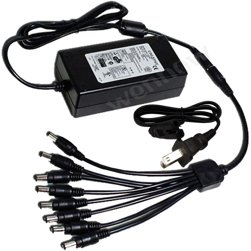 4K 8MP HD Security Cameras 8 Port 12V 5A DC Power Adapter for Q-see Zmodo Swann
