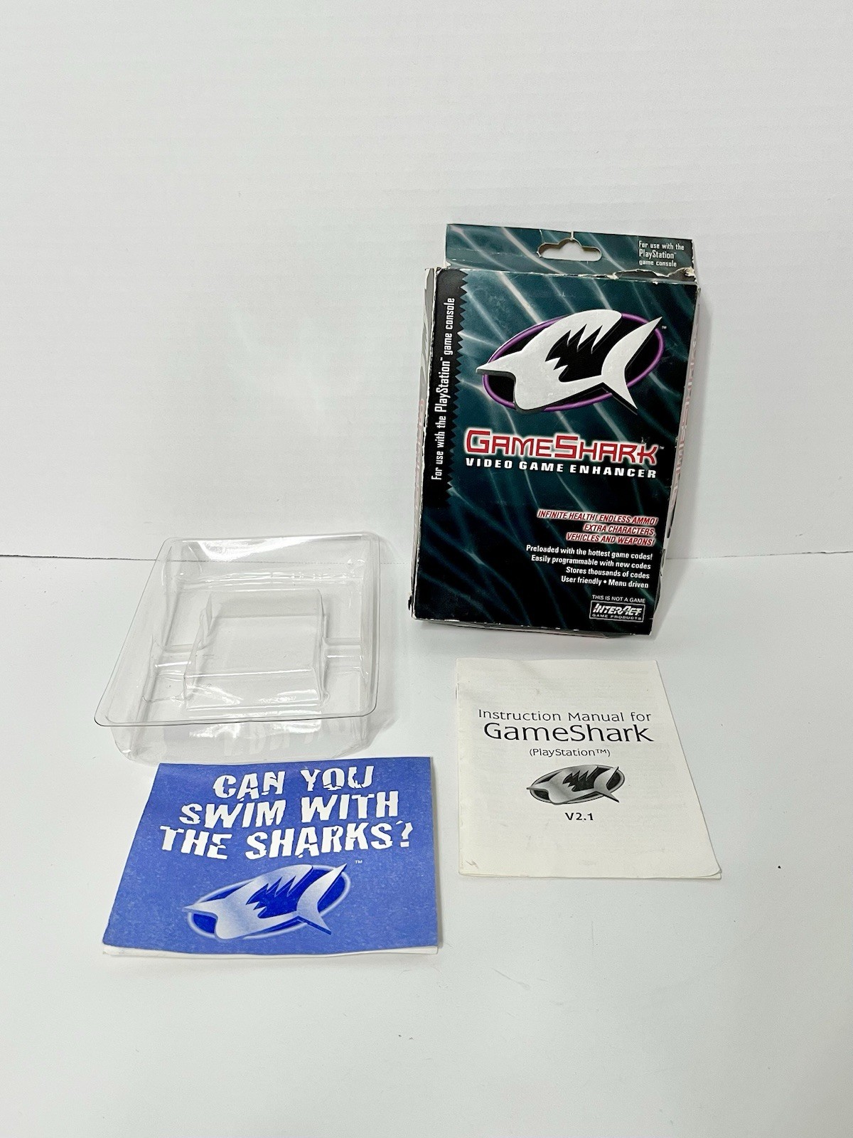 BOX ONLY Game Shark V.2.2 Video Game Enhancer PlayStation NO DEVICE - EMPTY BOX