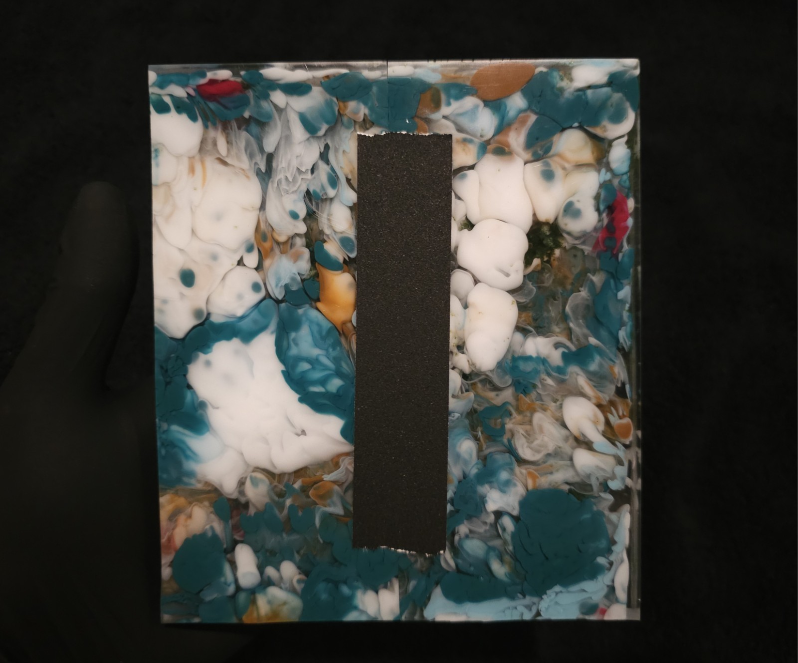 Resin Knife Scales - Tidepool - Handmade Epoxy Handle Material - 5¾" × 2½" × ⅜"