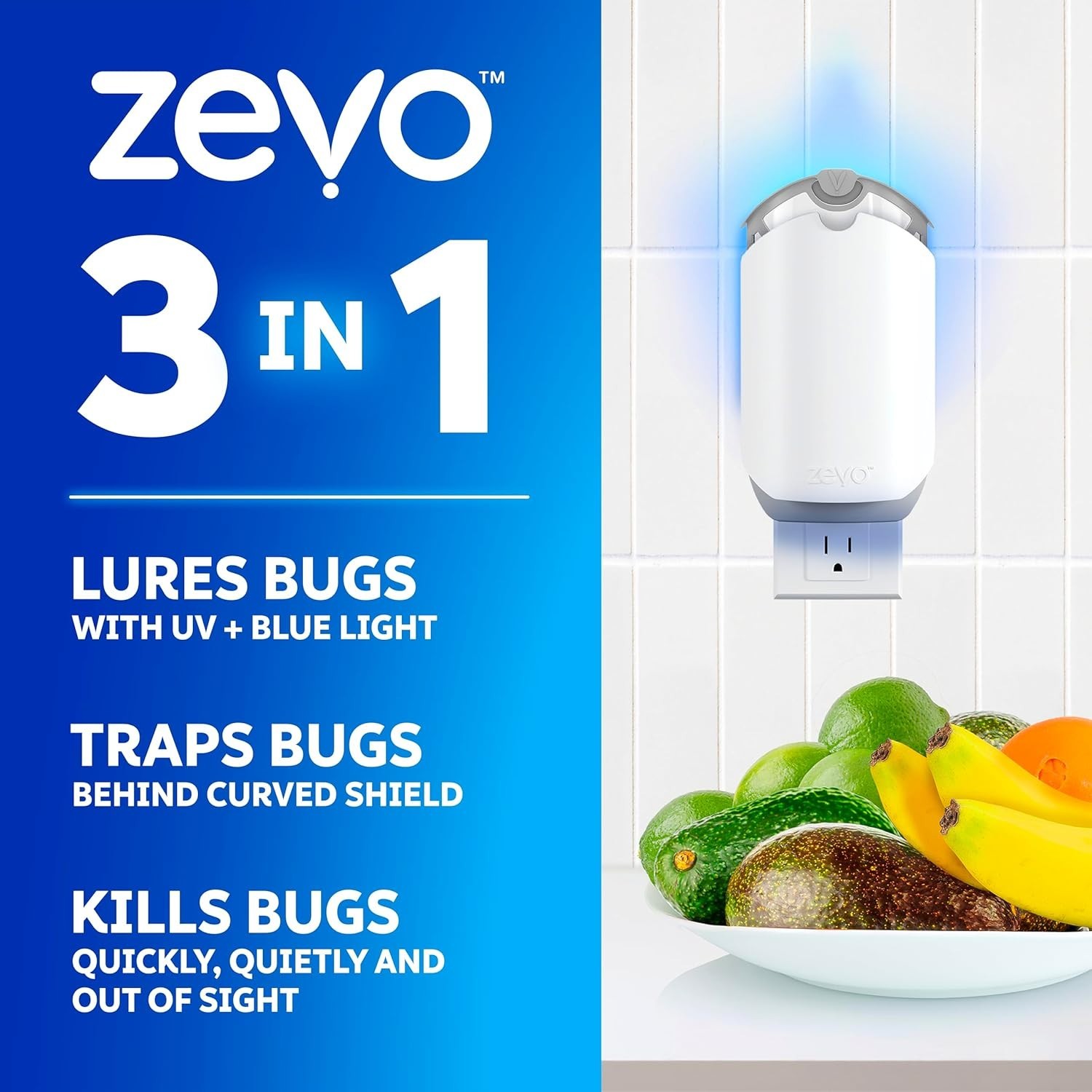 Versatile Plug-In Fly Trap & Cartridge - Effective Bug Catcher for Any Room