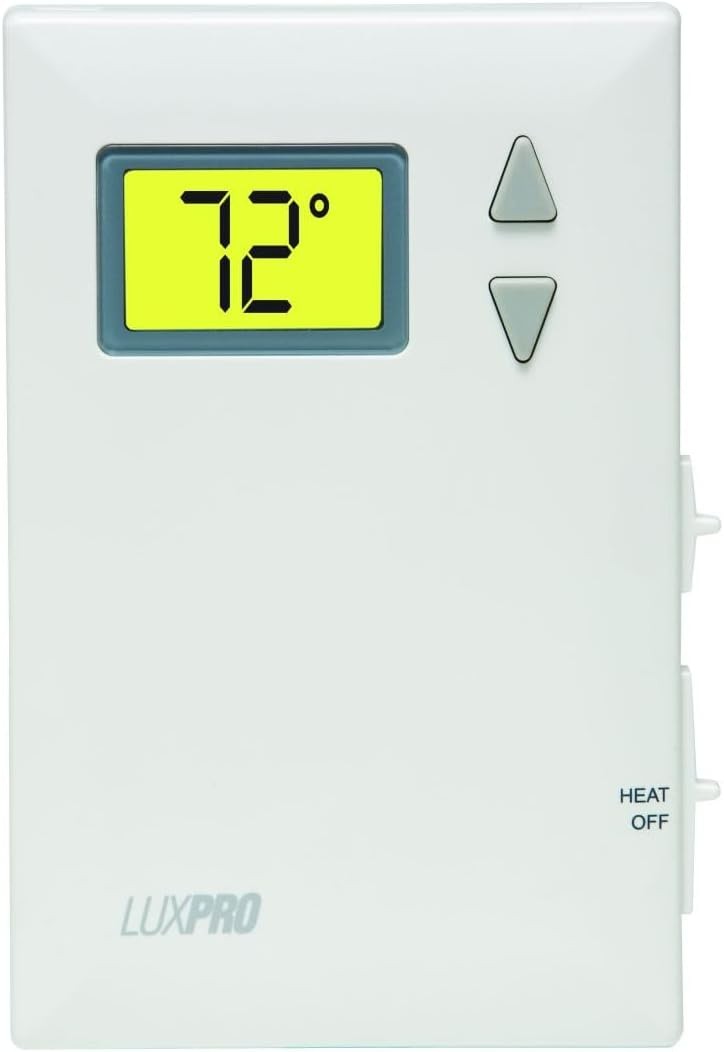 Lux Pro PSD010B Mechanical Non-Programmable Thermostat; 1 Heat Only; Without ...